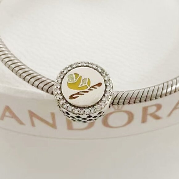 Pandora Engravable Baguette and Cheese Exclusive Charm S925 Sterling Silver - Picture 1 of 3